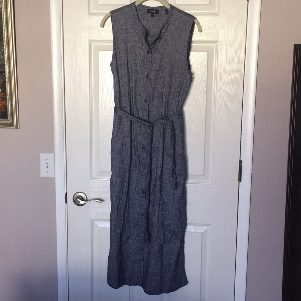 Theory long dress linen dress